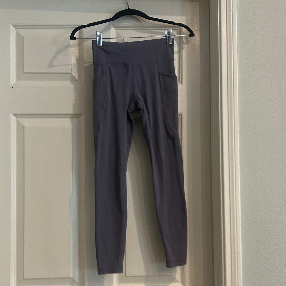 Gray/purple kids athleta leggings